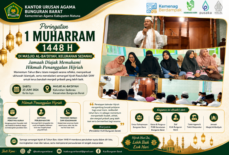 KUA Bunguran Barat Ajak Masyarakat Maknai Kalender Hijriah sebagai Spirit Perubahan